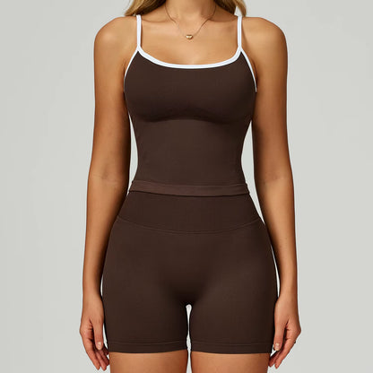 Seamless 2PCS Yoga Sets Women Gym Fitness Suits Workout Tracksuits Sportswear Female Sexy Long Sleeve Crop Top Sports Suit