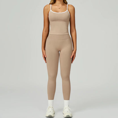 Seamless 2PCS Yoga Sets Women Gym Fitness Suits Workout Tracksuits Sportswear Female Sexy Long Sleeve Crop Top Sports Suit