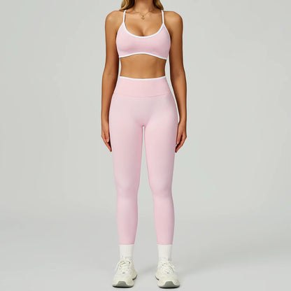 Seamless 2PCS Yoga Sets Women Gym Fitness Suits Workout Tracksuits Sportswear Female Sexy Long Sleeve Crop Top Sports Suit