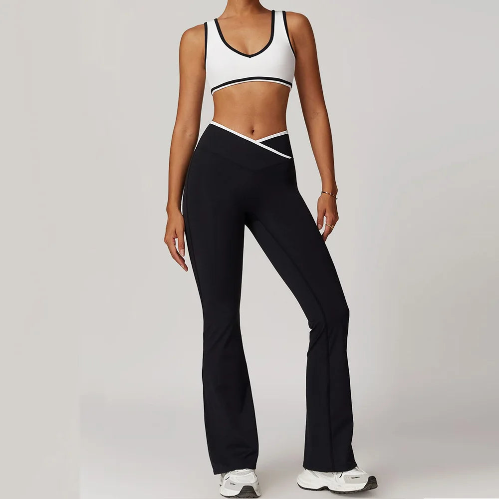 2 Pieces Yoga Set Workout Outfits Fitness Sportswear Gym Tracksuit High Waist Leggings Sports Bra Athletic Wear Women Clothes