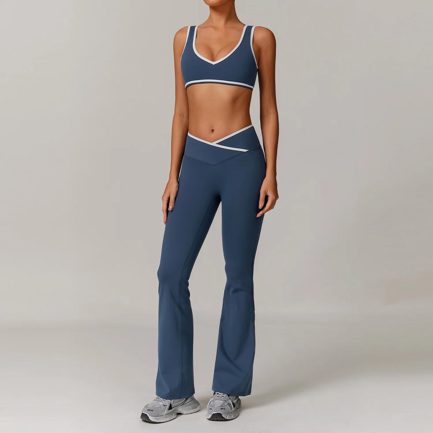 2 Pieces Yoga Set Workout Outfits Fitness Sportswear Gym Tracksuit High Waist Leggings Sports Bra Athletic Wear Women Clothes