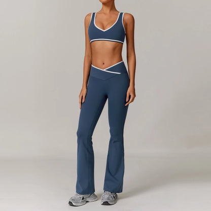 2 Pieces Yoga Set Workout Outfits Fitness Sportswear Gym Tracksuit High Waist Leggings Sports Bra Athletic Wear Women Clothes