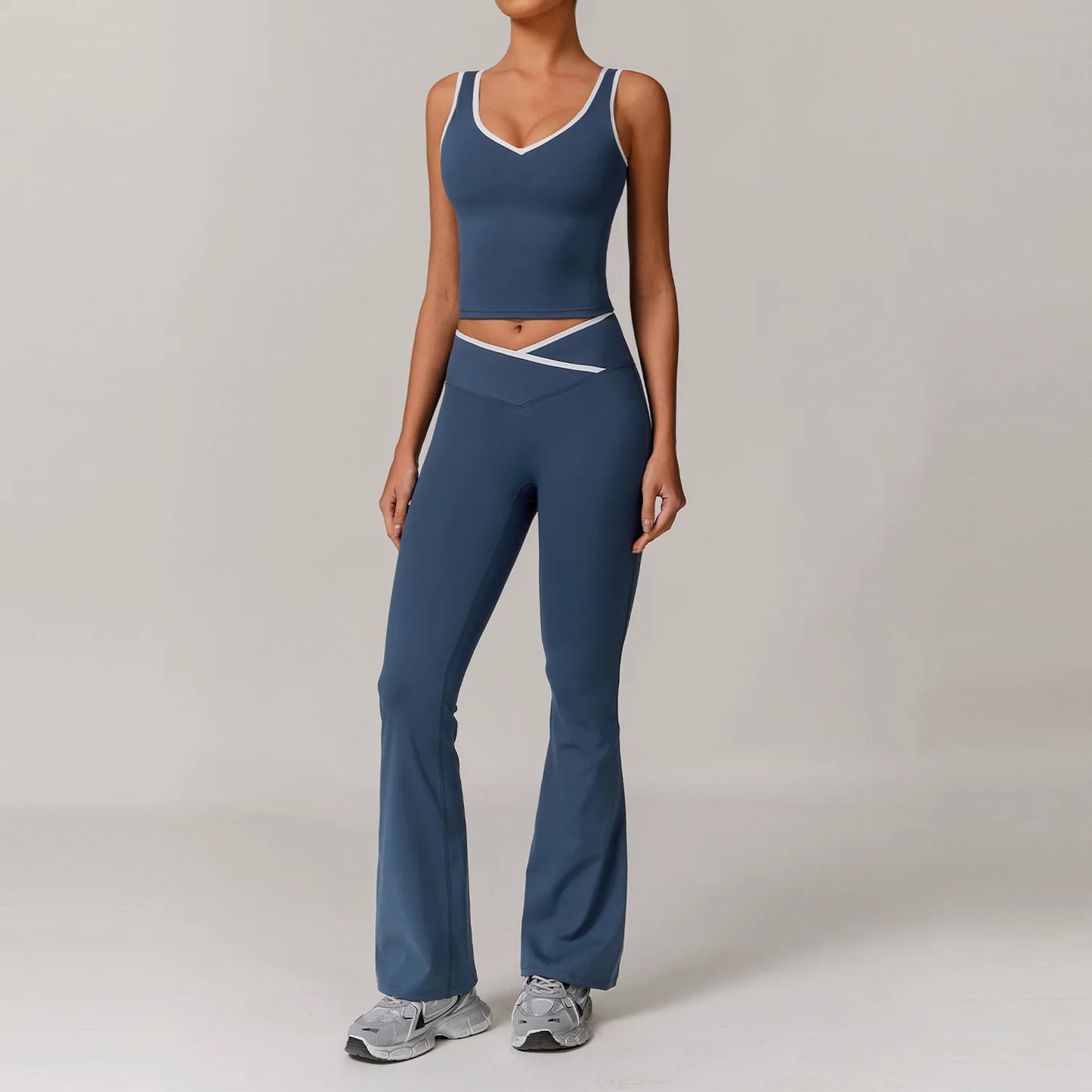 2 Pieces Yoga Set Workout Outfits Fitness Sportswear Gym Tracksuit High Waist Leggings Sports Bra Athletic Wear Women Clothes