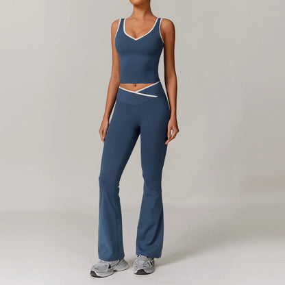 2 Pieces Yoga Set Workout Outfits Fitness Sportswear Gym Tracksuit High Waist Leggings Sports Bra Athletic Wear Women Clothes