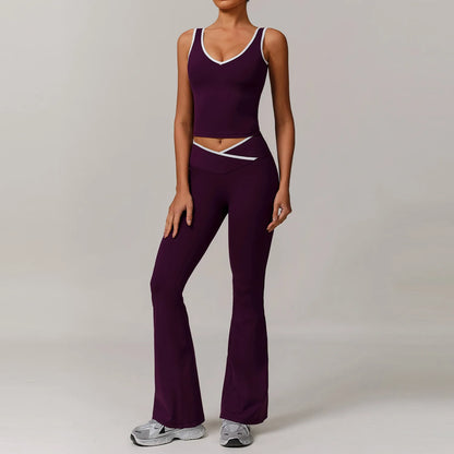 2 Pieces Yoga Set Workout Outfits Fitness Sportswear Gym Tracksuit High Waist Leggings Sports Bra Athletic Wear Women Clothes