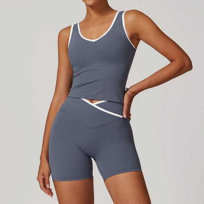 2 Pieces Yoga Set Workout Outfits Fitness Sportswear Gym Tracksuit High Waist Leggings Sports Bra Athletic Wear Women Clothes