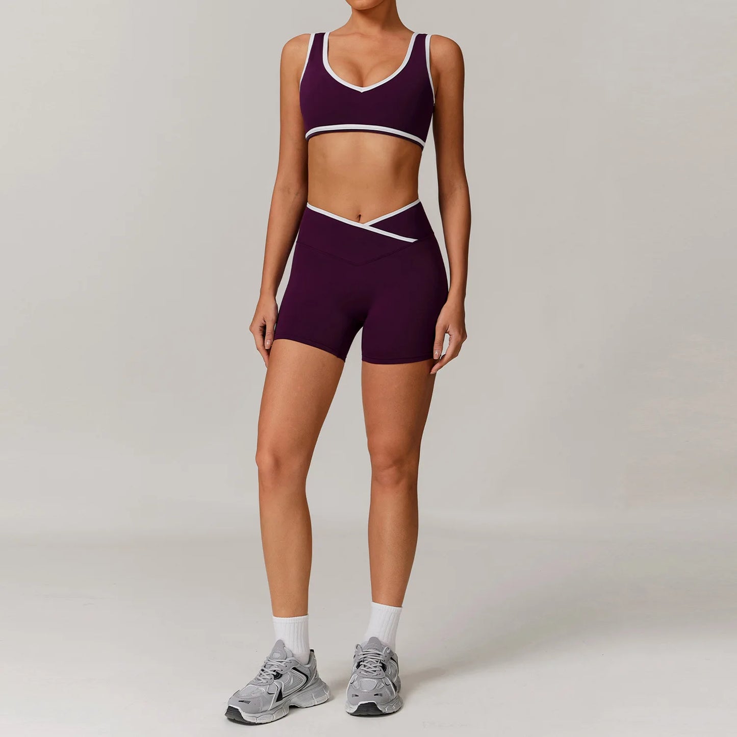 2 Pieces Yoga Set Workout Outfits Fitness Sportswear Gym Tracksuit High Waist Leggings Sports Bra Athletic Wear Women Clothes