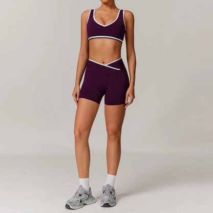 2 Pieces Yoga Set Workout Outfits Fitness Sportswear Gym Tracksuit High Waist Leggings Sports Bra Athletic Wear Women Clothes