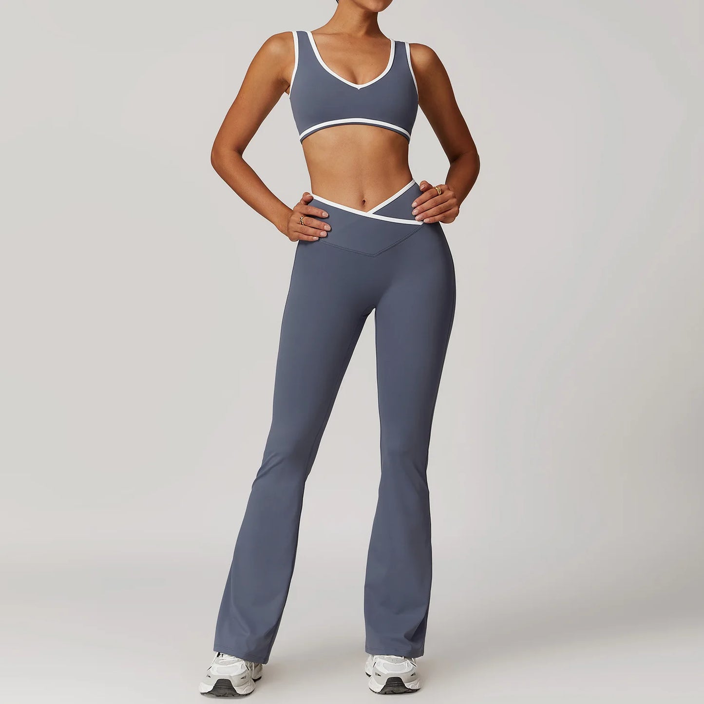 2 Pieces Yoga Set Workout Outfits Fitness Sportswear Gym Tracksuit High Waist Leggings Sports Bra Athletic Wear Women Clothes