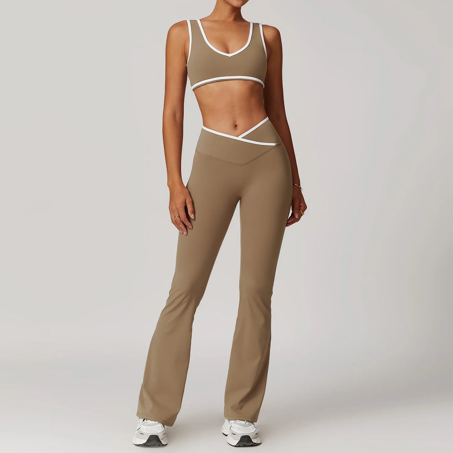 2 Pieces Yoga Set Workout Outfits Fitness Sportswear Gym Tracksuit High Waist Leggings Sports Bra Athletic Wear Women Clothes