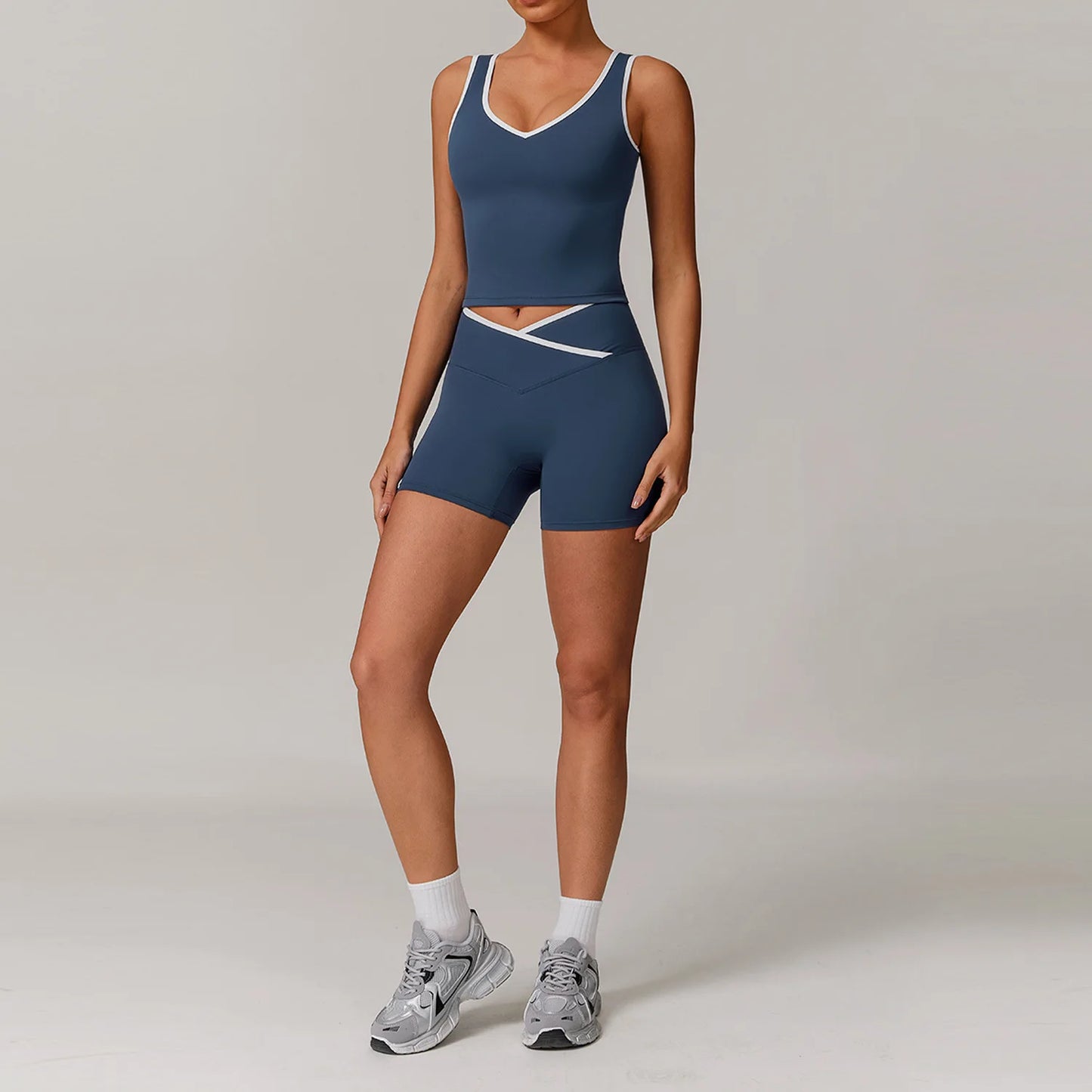 2 Pieces Yoga Set Workout Outfits Fitness Sportswear Gym Tracksuit High Waist Leggings Sports Bra Athletic Wear Women Clothes