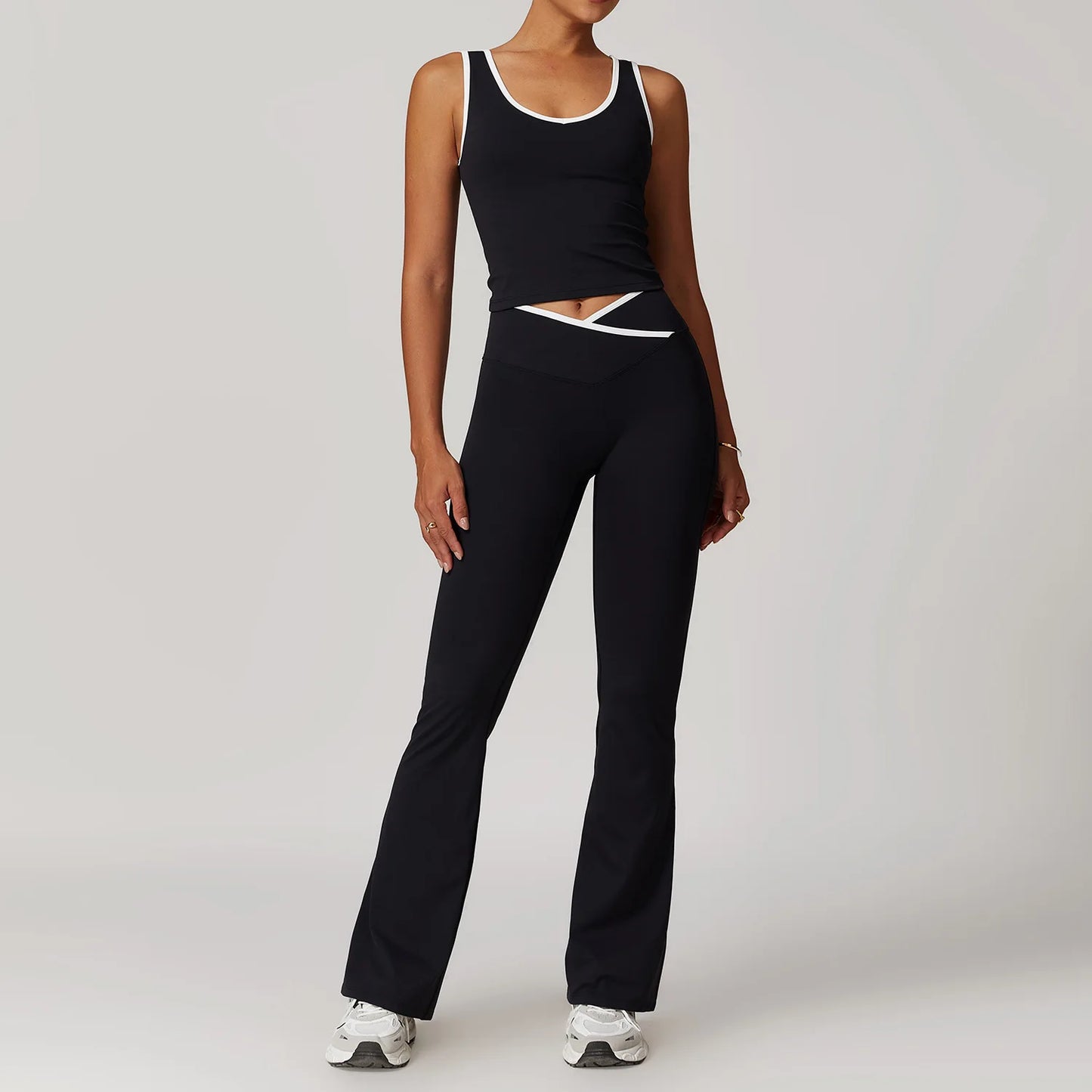 2 Pieces Yoga Set Workout Outfits Fitness Sportswear Gym Tracksuit High Waist Leggings Sports Bra Athletic Wear Women Clothes