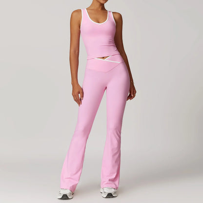 2 Pieces Yoga Set Workout Outfits Fitness Sportswear Gym Tracksuit High Waist Leggings Sports Bra Athletic Wear Women Clothes