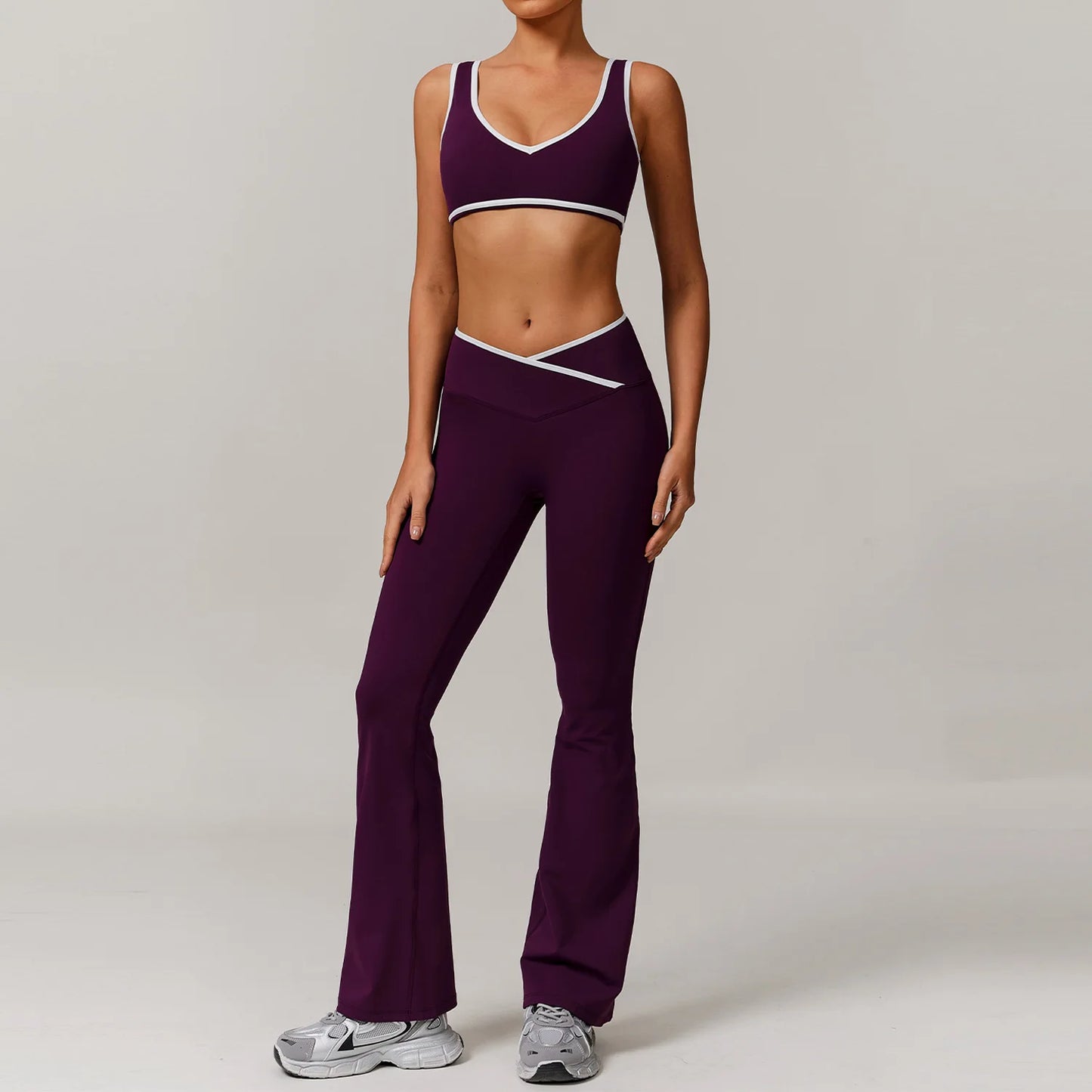 2 Pieces Yoga Set Workout Outfits Fitness Sportswear Gym Tracksuit High Waist Leggings Sports Bra Athletic Wear Women Clothes