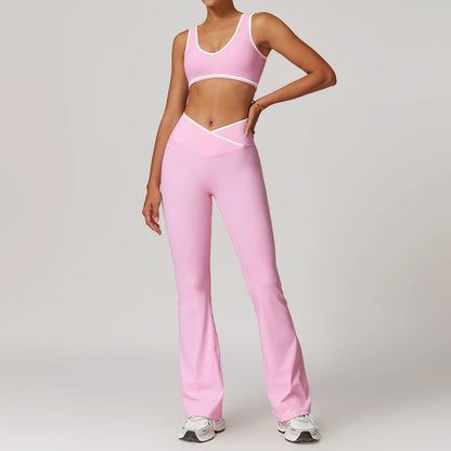 2 Pieces Yoga Set Workout Outfits Fitness Sportswear Gym Tracksuit High Waist Leggings Sports Bra Athletic Wear Women Clothes