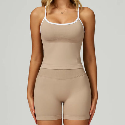 Seamless 2PCS Yoga Sets Women Gym Fitness Suits Workout Tracksuits Sportswear Female Sexy Long Sleeve Crop Top Sports Suit